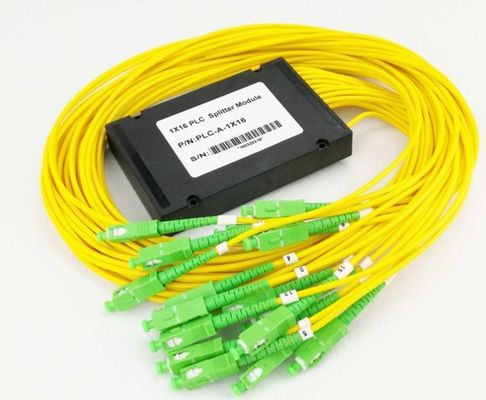 100 * 80 * 10mm 1 X 16 SM LSZH światłowodowy rozdzielacz PLC